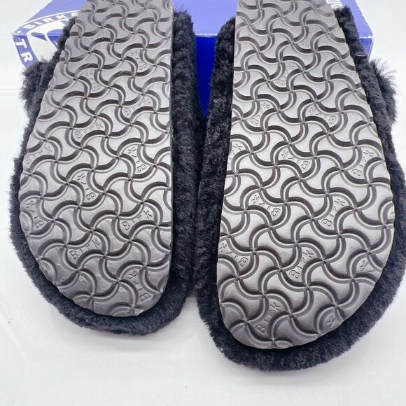 BIRKENSTOCK BOSTON Shearling BIG BUCKLE Clog TEDDY BLACK EU 40 Women US 9- 9.5 - Picture 10 of 12